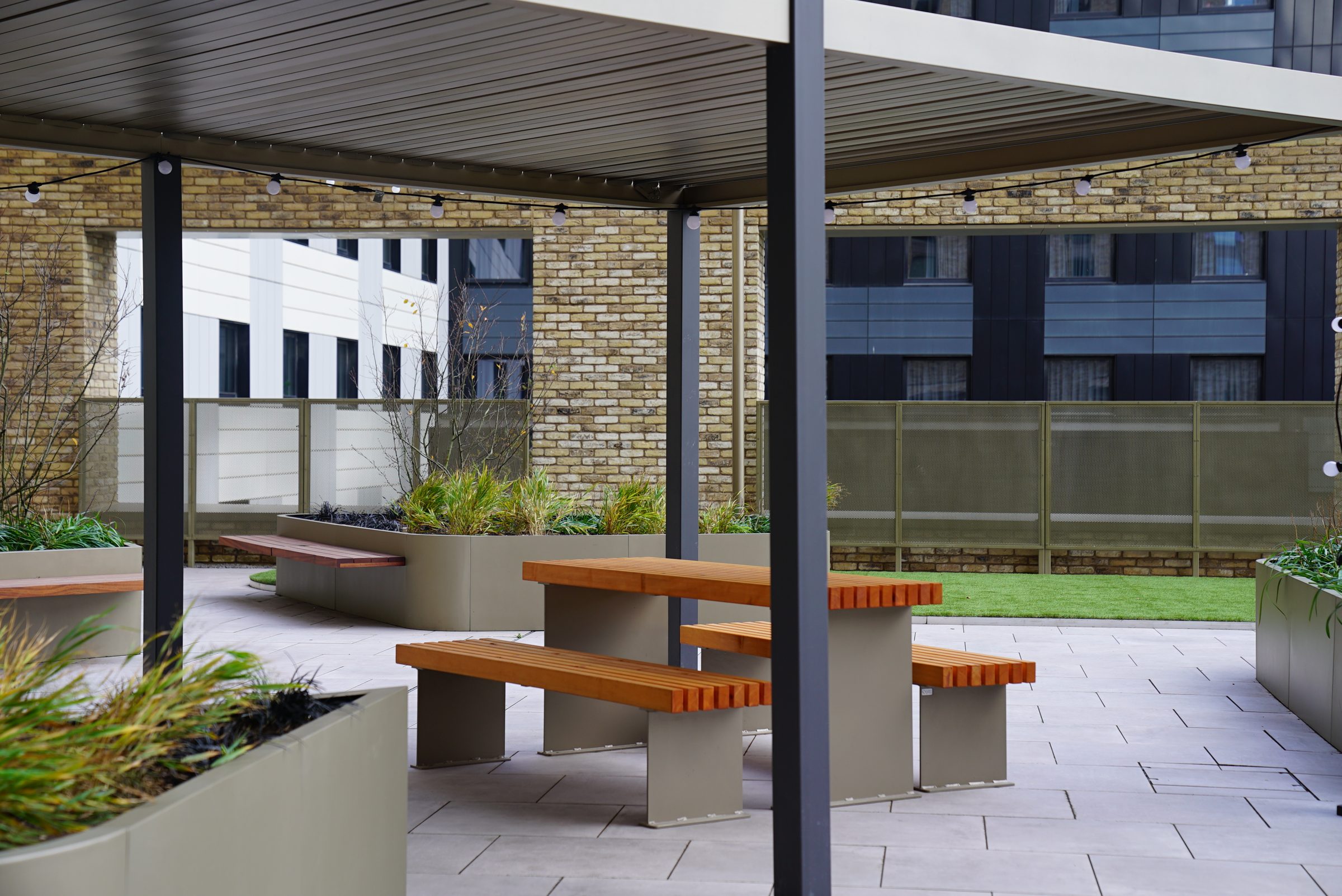 Terrace seating with view
