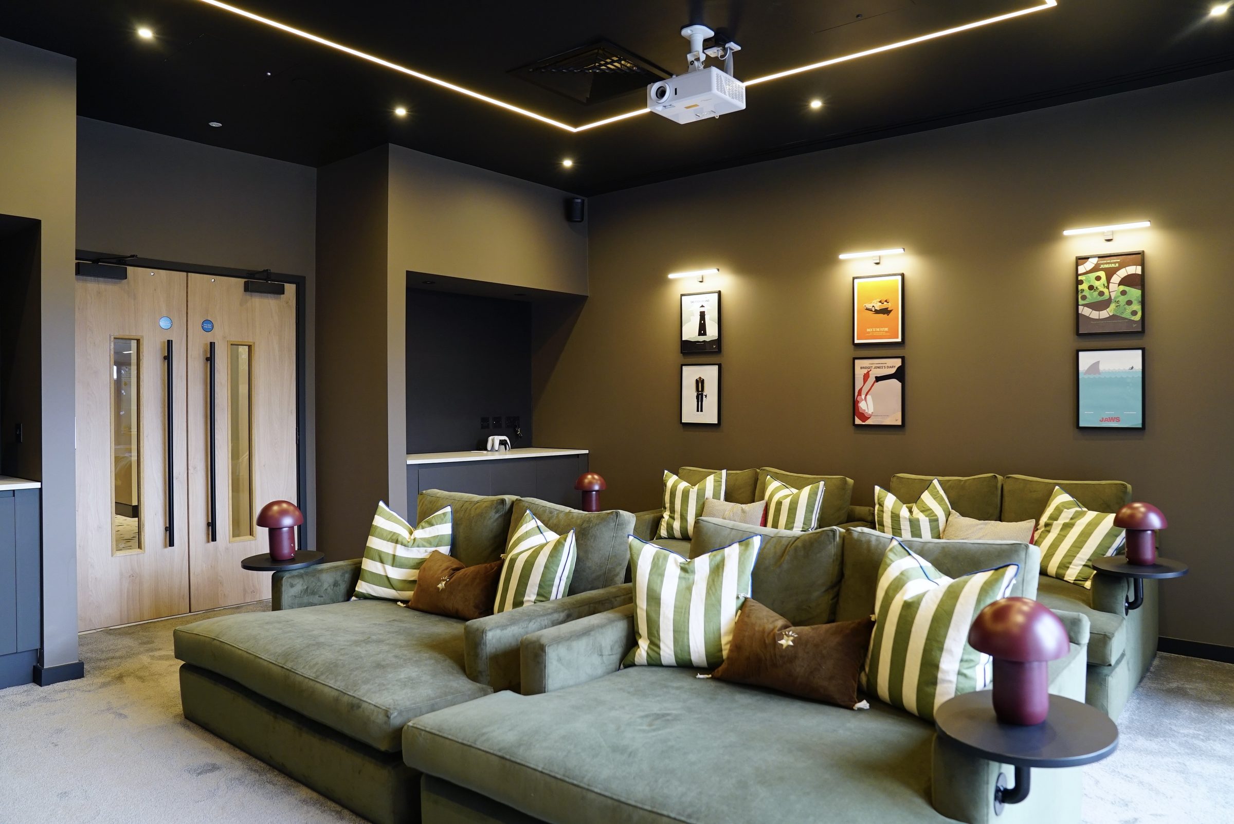 The Theatre of Eda — private cinema room with tiered seating